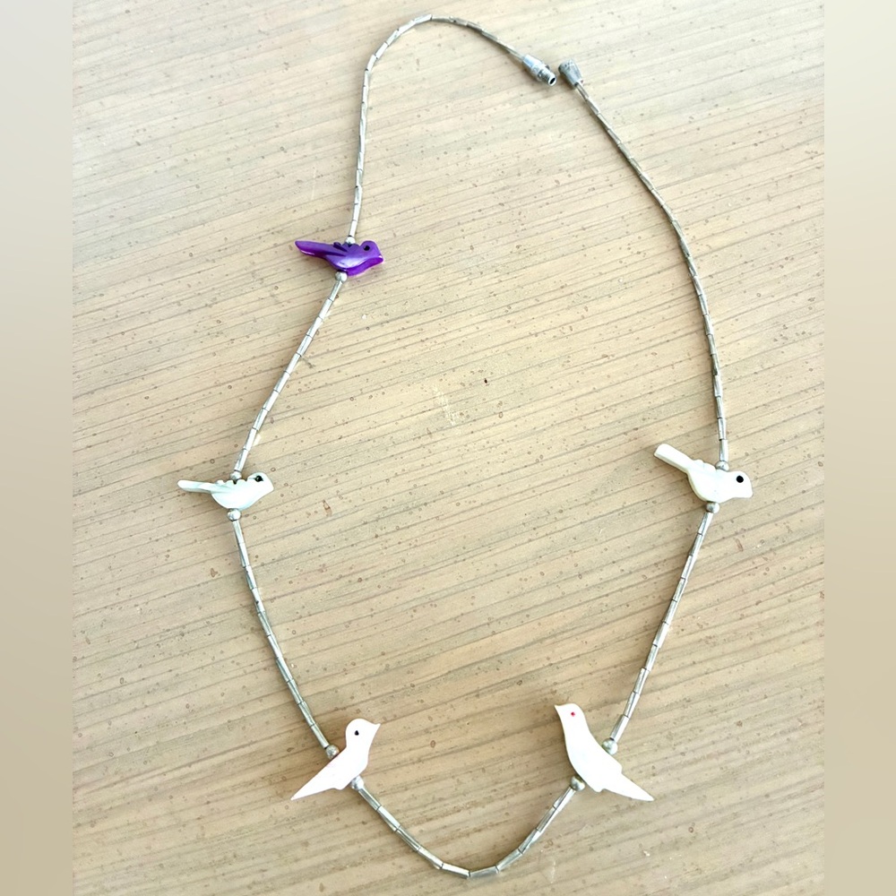 Zuni Vintage Fetish Choker Liquid silver Necklace